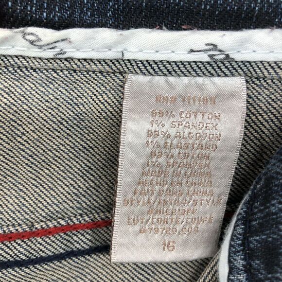 Baby Phat Distressed Medium Wash Denim Capris Straight Leg Size 16 Women Casual - Picture 5 of 12